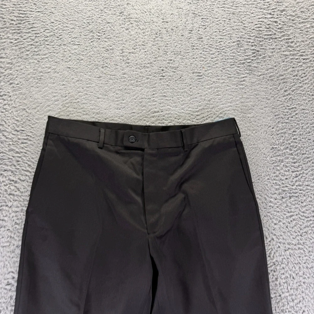 Perry Ellis Portfolio Pant Men 36x29 Black Polyester Dress Straight Leg Business